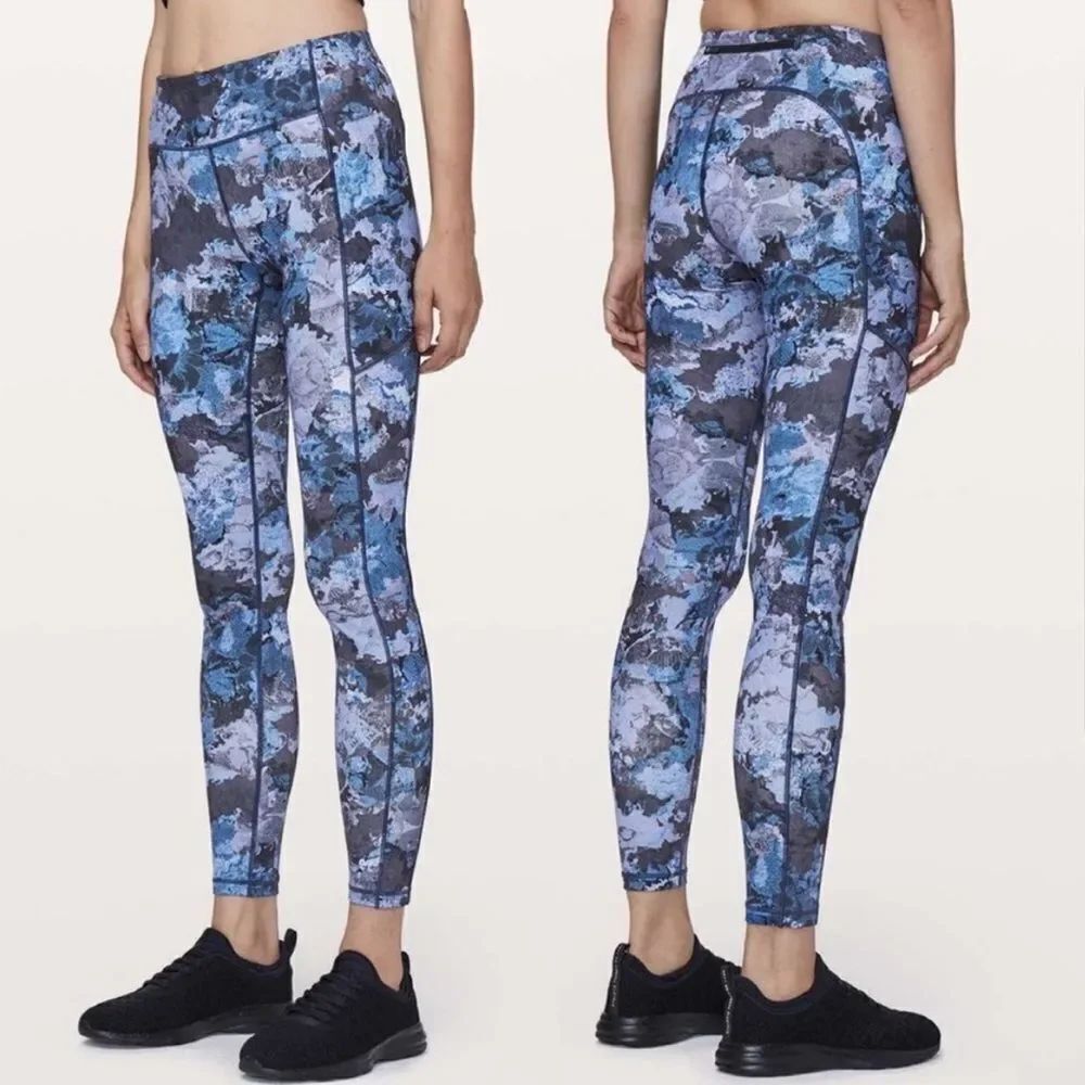 Lululemon Speed Up Tight Blue Purple Screen Camo